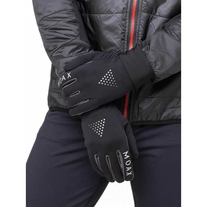 Перчатки для бега Moax LIGHT RUN M2231 10001 black/grey