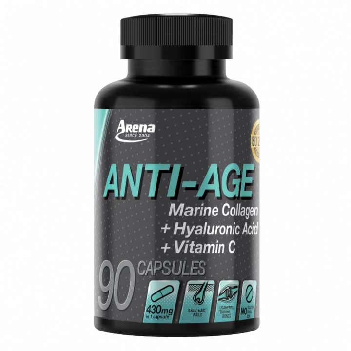 Морской коллаген Арена Marine collagen+hyaluronic acid+vitamin C 90 caps 3 шт