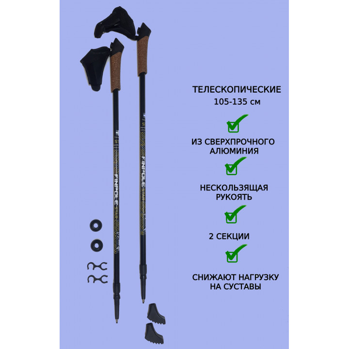 Палки для ск.ходьбы Finpole STAR black