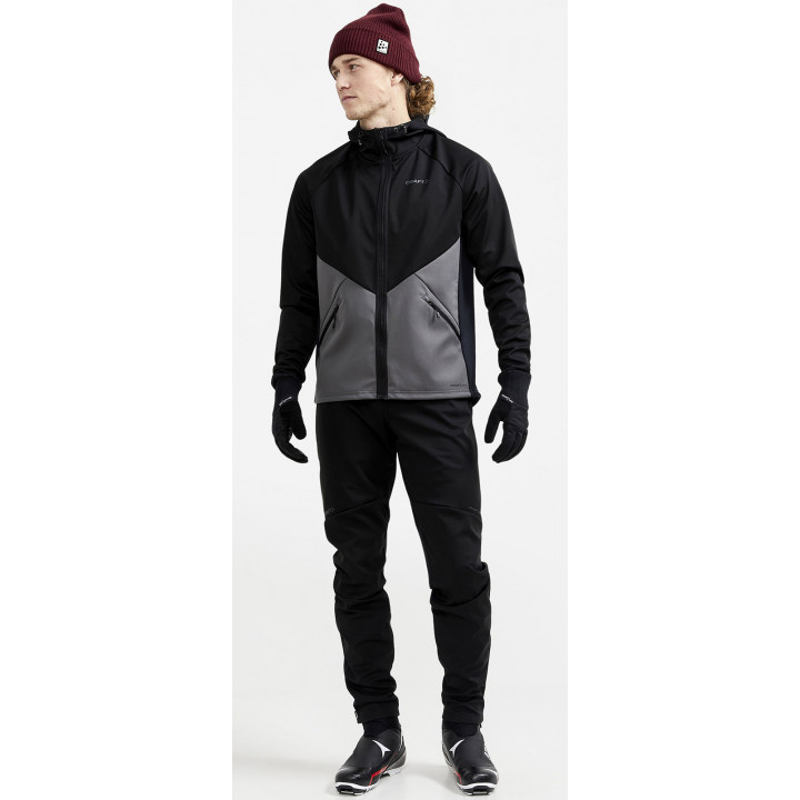 Куртка разминочная Craft GLIDE HOOD JKT 1909588 999985 black/grey